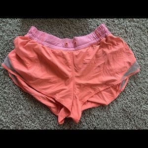 Lululemon Lulu hotty hot shorts size 10 tiny stain abbe no lace